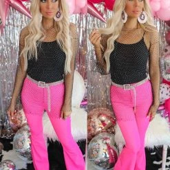 Envme Black Rhinestone Coverup Top