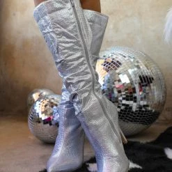 Mata Shoes Selma Silver Scrunch Boots