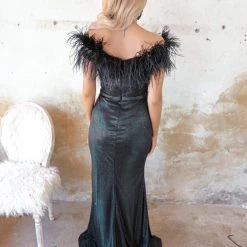 Cinderella Divine Natasha Black Boa Gown Apparel
