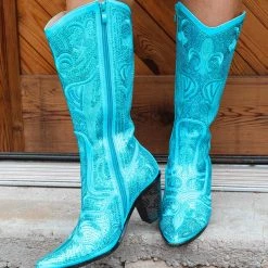Helen's Heart Turquoise Sequin Boots Kelsey's Faves