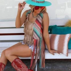 Fashion Express Sheena Western Fringe Vest
