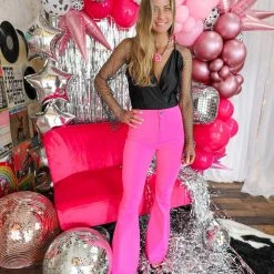 Envme Luna Black Bodysuit With Rhinestone Sleeves