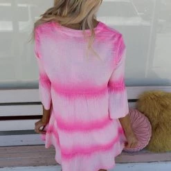Cezele Karter Pink Tie Dye Dress Apparel