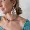 WildFlower New Aztec Wooden Cattle Tag Earrings