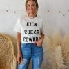 Lotus Fashion Ivory "Kick Rocks Cowboy" Graphic Tee