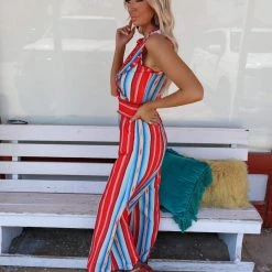 Fashion Express Naomi Serape Sleeveless Jumpsuit