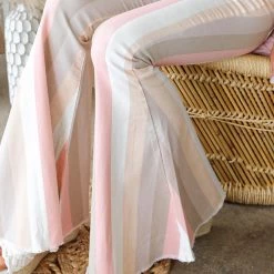 Peach Love Posh Pastel Striped Bell Bottoms