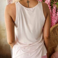 Wanna B New Cayman Cream Crochet Tank Top