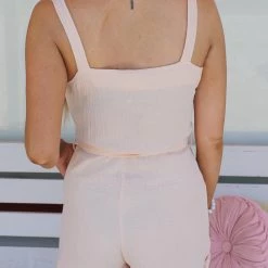 NINEXIS Apparel Nadine Natural Button Down Romper