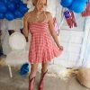 Baevely Raegan Red Gingham Dress