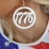 Voyager's Dream Jewelry White "1776" Earrings
