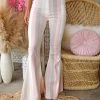 Peach Love Posh Pastel Striped Bell Bottoms