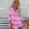Cezele Karter Pink Tie Dye Dress Apparel