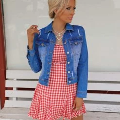 Judith March "Baseball Mom" Denim Jacket New