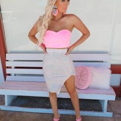 Venti 6 Ellie Pink Twill Bustier New