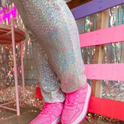 V. EnStyle New “Plus” Beige Sequin Joggers