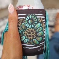 R.A.D. New Black And Leopard Squash Koozie