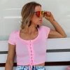 Heart + Hips Sugar Sweet Pink Crop Top