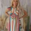Fashion Express Tarrah Serape Ruffle Dress