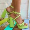 Soul Princess New Brytnee Lime Chunky Heels