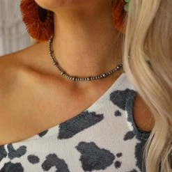 The Lace Cactus New Leilah 4 MM Navajo Pearl Choker