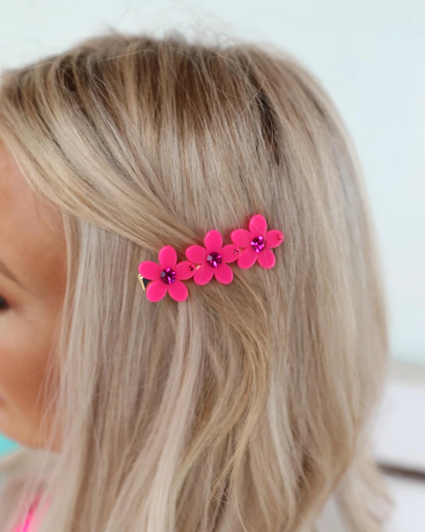 The Lace Cactus Hot Pink Flower Barette