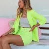 Venti 6 Chandler Neon Lime Belted Skirt New