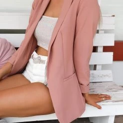 Love Tree New Reina Rose Pink Blazer