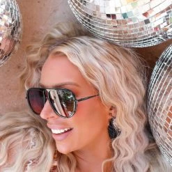 TOP FOXX Ivy Luxe Black Sunnies New