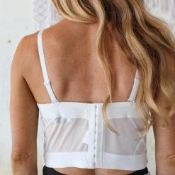 Kiwi Sylvia Silver Rhinestone Bustier Top