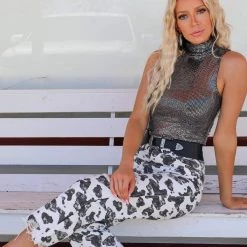 Blue Buttercup Brookline Black Sequin Bodysuit New