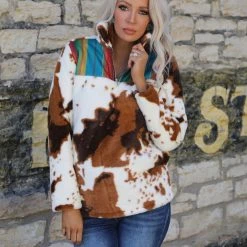 The Lace Cactus 44 - Serape + Cow Sherpa Apparel