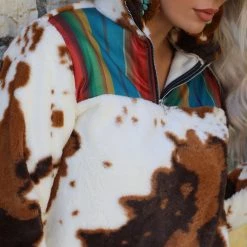 The Lace Cactus 44 - Serape + Cow Sherpa Apparel