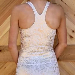 Mono B Apparel Gold Snake Print Racer Back Active Wear Set