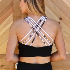 Yitong Apparel Black Tie-dye Color Block 3-Piece Active Wear Set