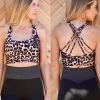 Rae Mode Apparel Leopard Criss Cross Back Sports Bra