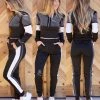 Mundefeis Black + White Rhinestone Active Wear Set Apparel