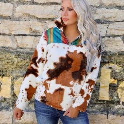 The Lace Cactus 44 - Serape + Cow Sherpa Apparel