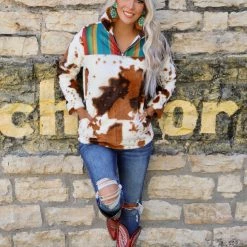 The Lace Cactus 44 - Serape + Cow Sherpa Apparel