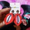 The Lace Cactus Jewelry Labios Beaded Earrings