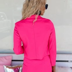 Mundefeis Hannah Hot Pink Blazer & Skirt Set New
