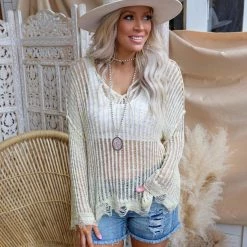 Mazik Apparel Latte + Yellow Crochet + Puff Sleeve Babydoll Blouse