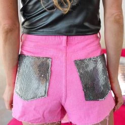 Blue Buttercup Nevada Nights Hot Pink Shorts New