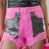 Blue Buttercup Nevada Nights Hot Pink Shorts New