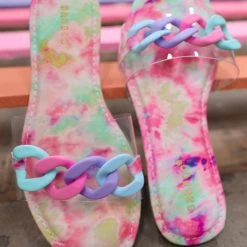 Bamboo Tie-dye Pastel Slides
