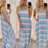 Adrienne Apparel Over The Rainbow Maxi Dress