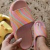 The Lace Cactus Spring Brunch Collection Pink Swirl Slides