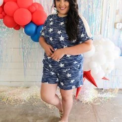 White Birch Karla Stars Shorts Set