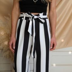Cien Stella Striped Pants Apparel