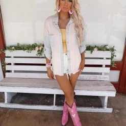 Lovely Melody Hello Spring Light Peach Shirt Spring Brunch Collection